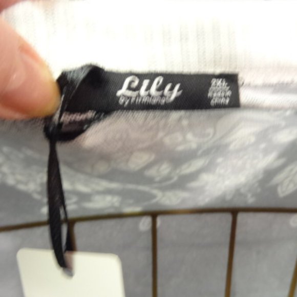 Lily Black/White Floral Print Lightweight Cardigan, NWT - Picture 6 of 6